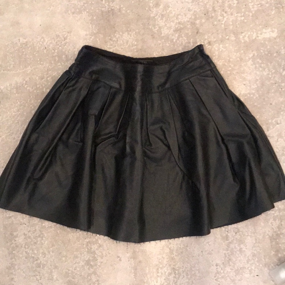 Faux leather skirt